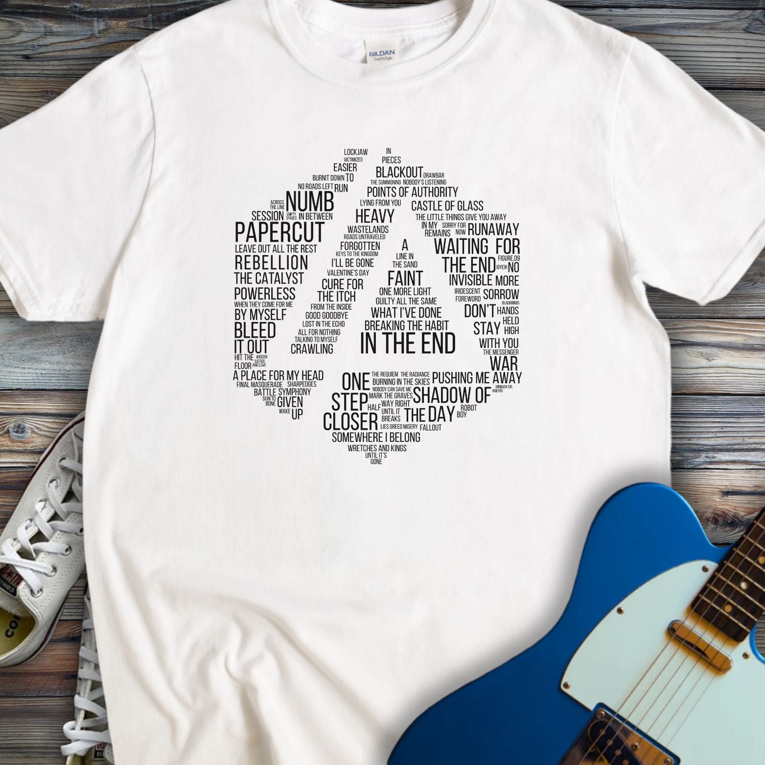 Linkin Park Typography T-shirt White