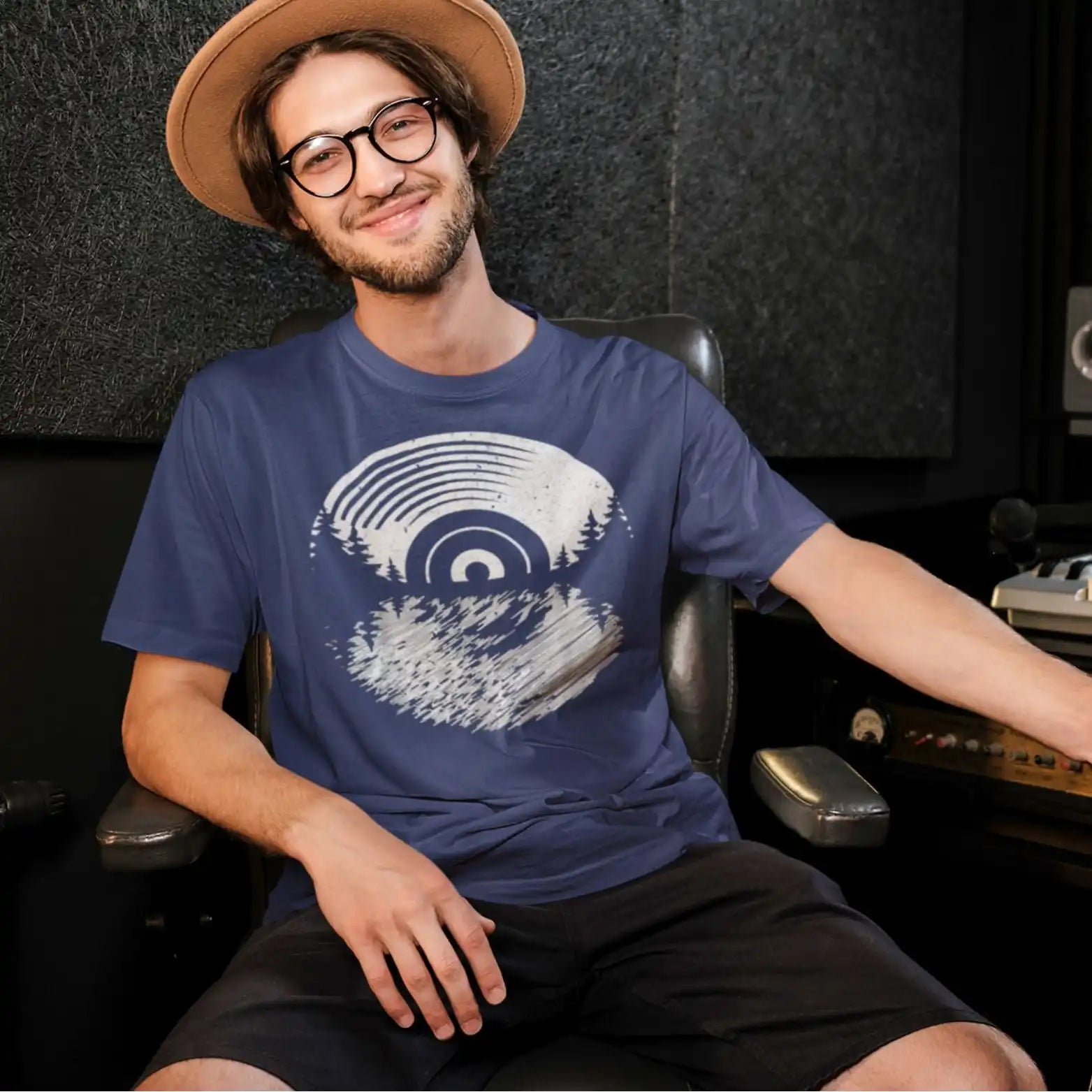 Man in a graphic tee.