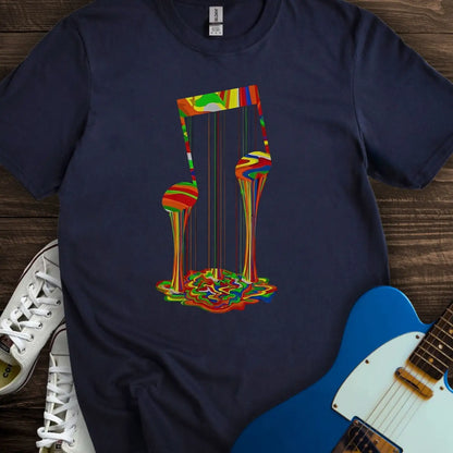 Melting Note T-shirt - Navy / S - T-Shirt