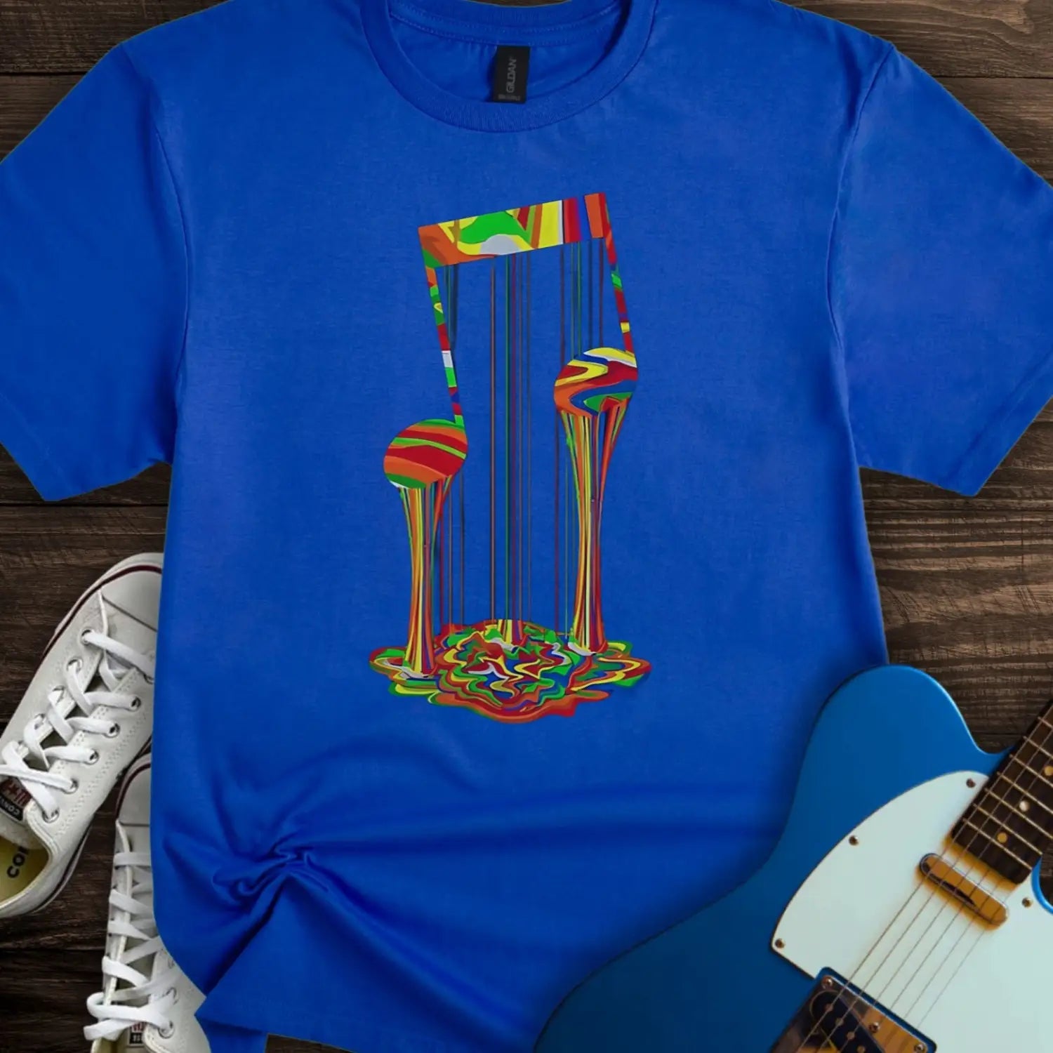 Melting Note T-shirt - Royal / S - T-Shirt