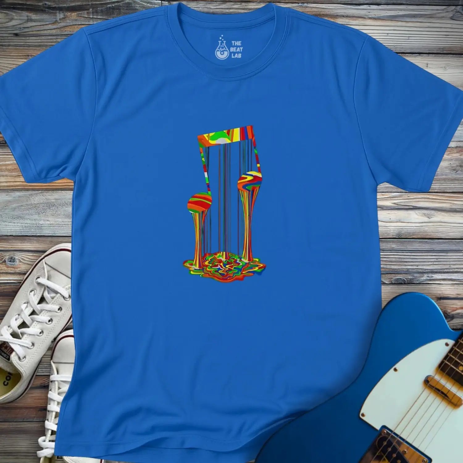 Melting Note T-shirt - Royal / S - T-Shirt