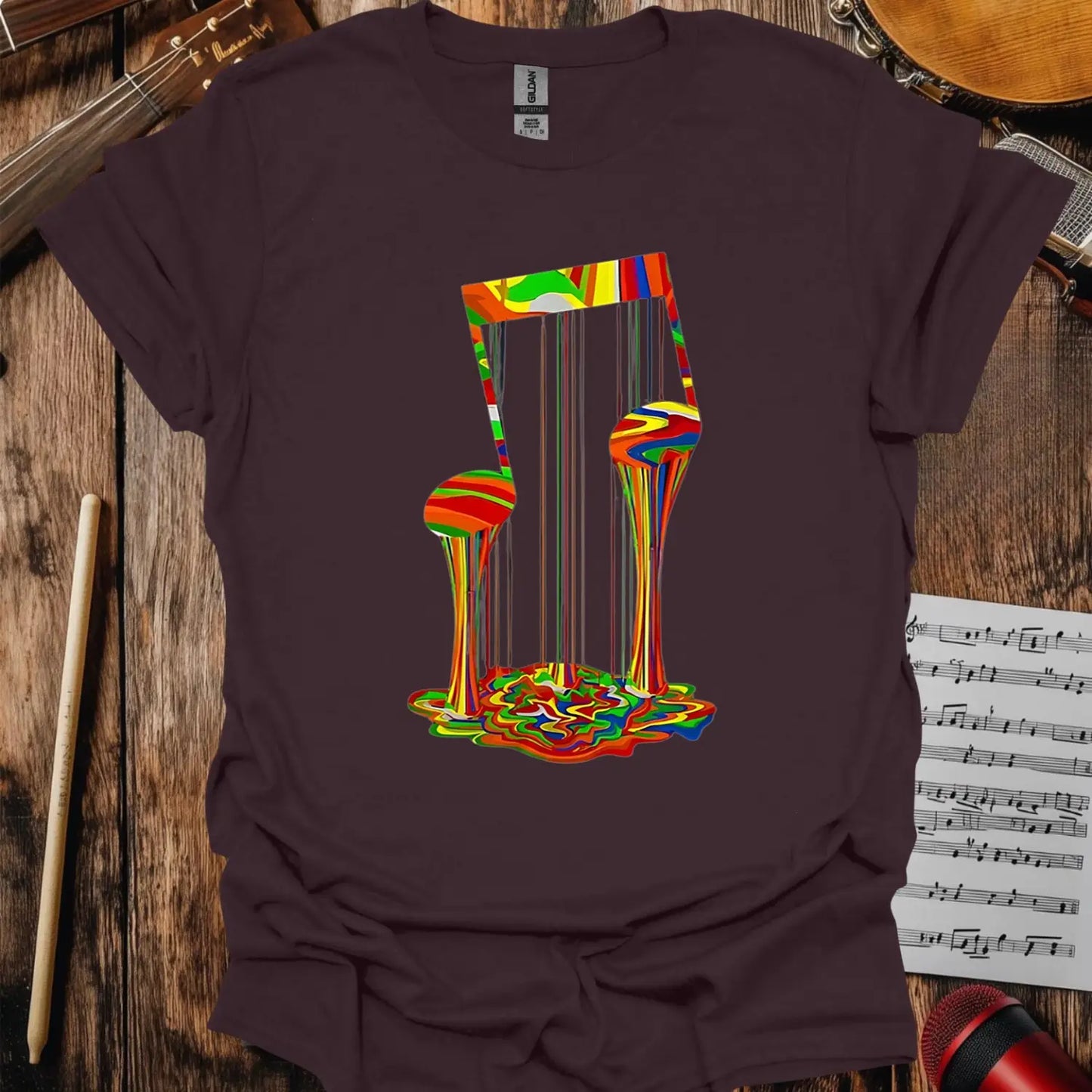 Melting Note T-shirt - S / Dark Chocolate - T-Shirt