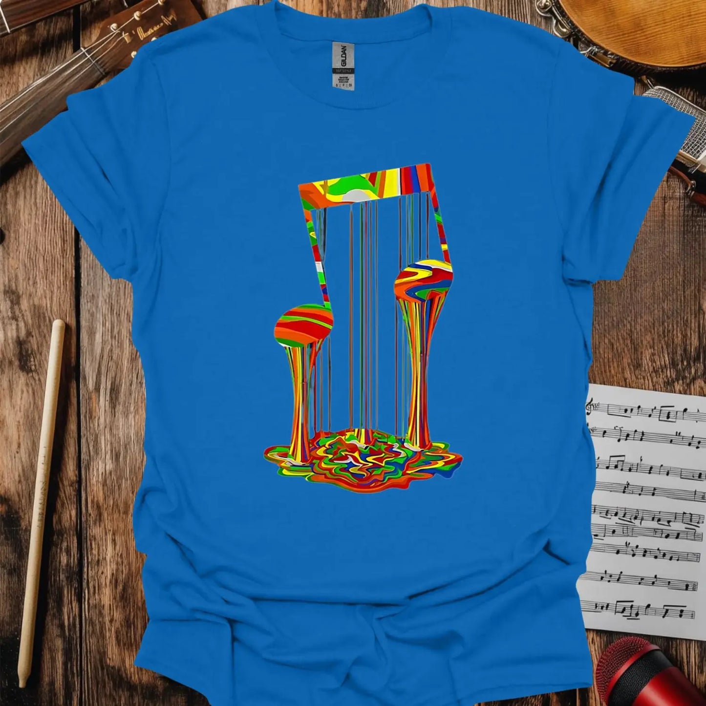 Melting Note T-shirt - S / Royal - T-Shirt