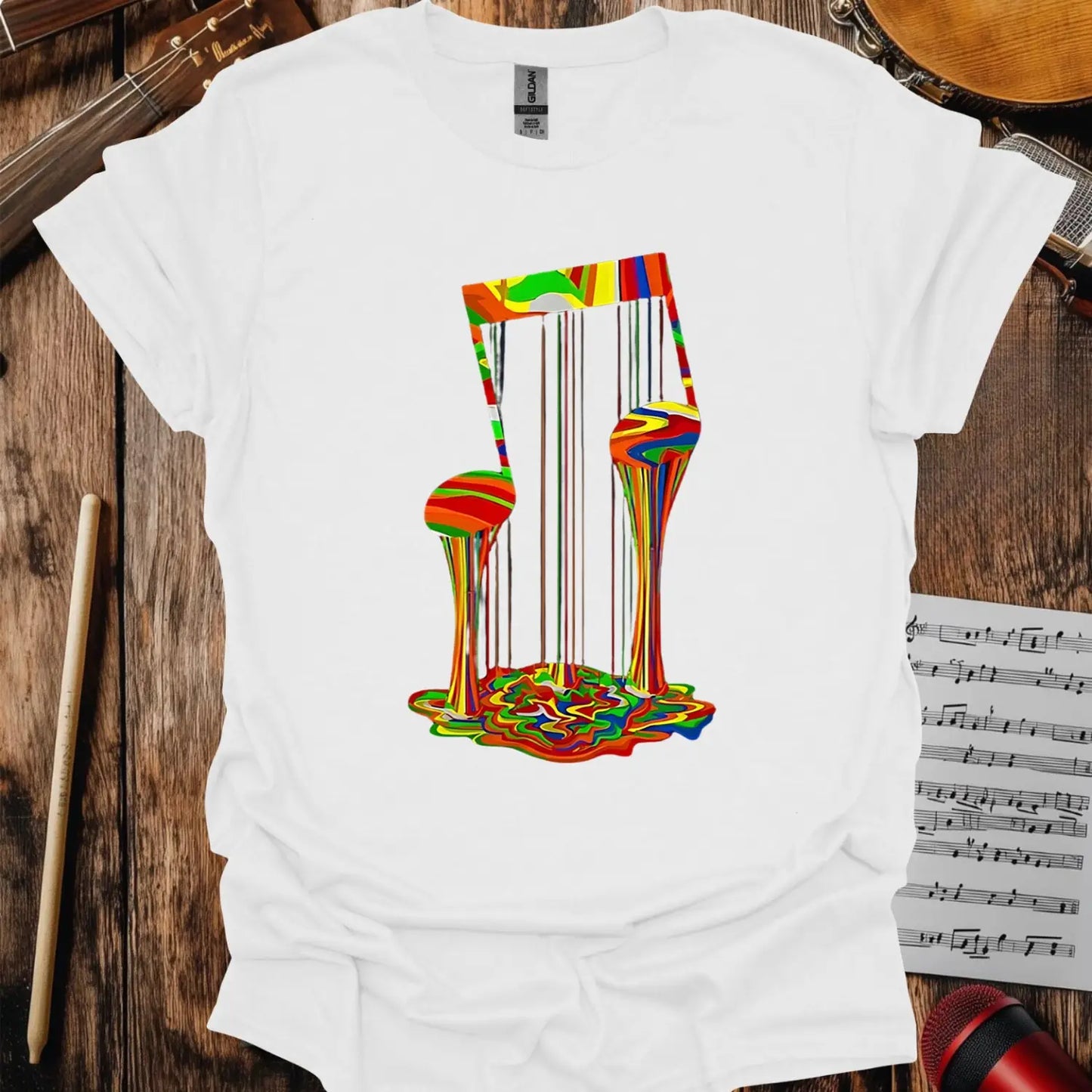 Melting Note T-shirt - S / White - T-Shirt
