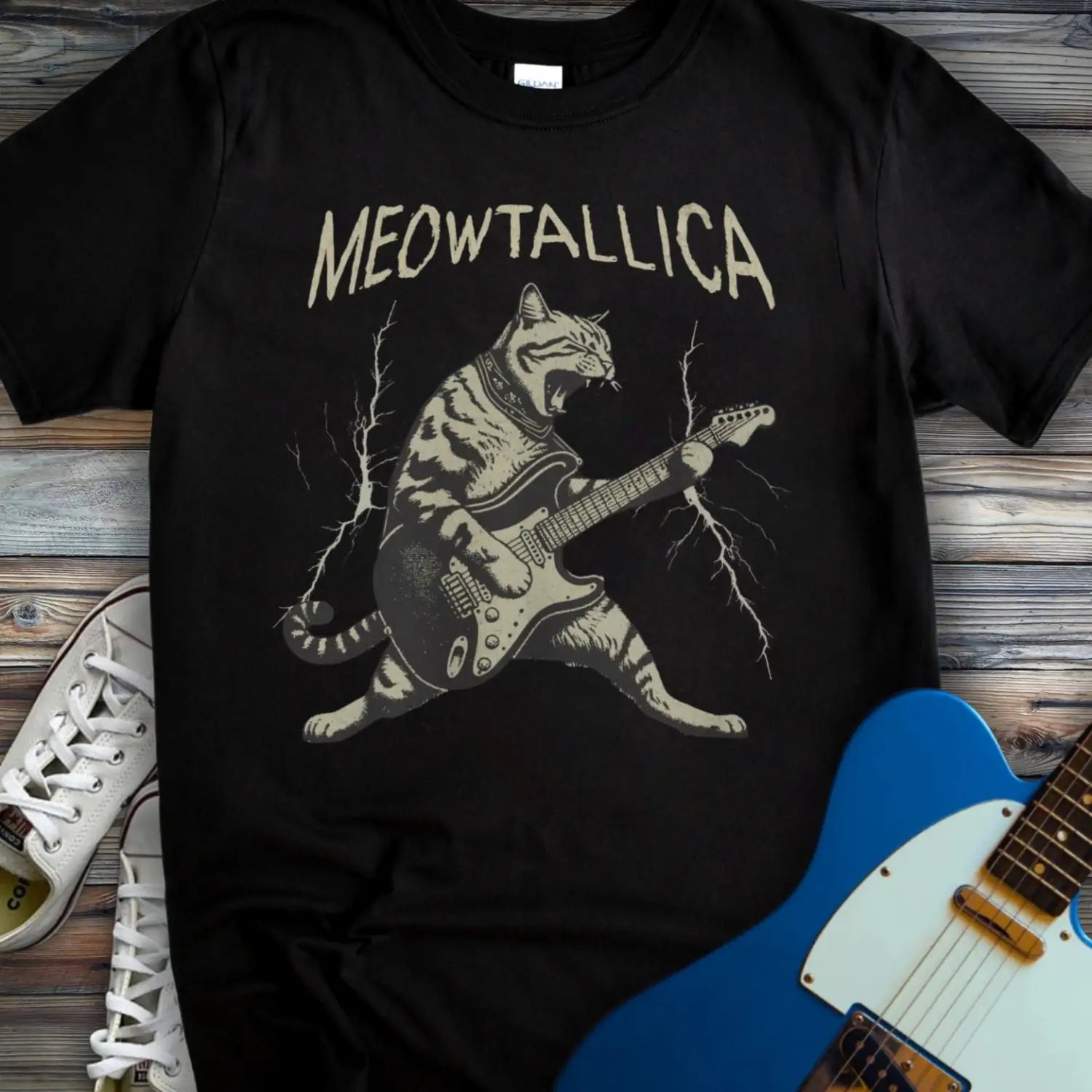 Meowtallica T-shirt Black