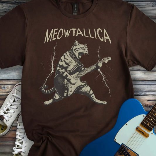 Meowtallica T-shirt Dark Chocolate