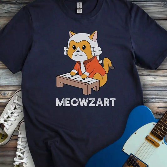 Meowzart T-shirt Navy