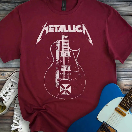 Metallica Distressed T-shirt Maroon