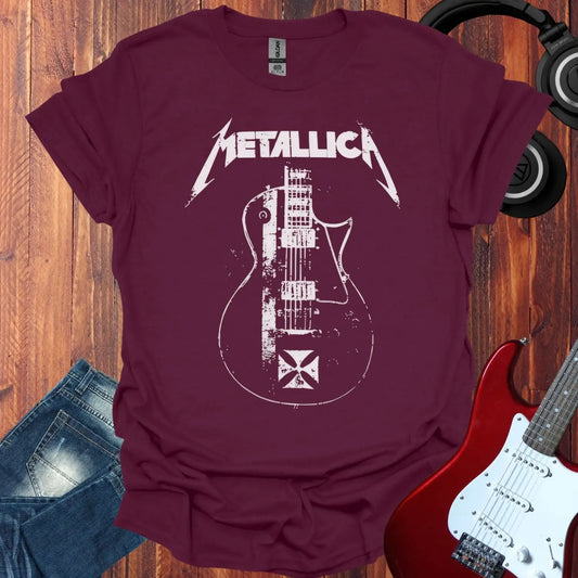 Metallica Distressed T-shirt Maroon