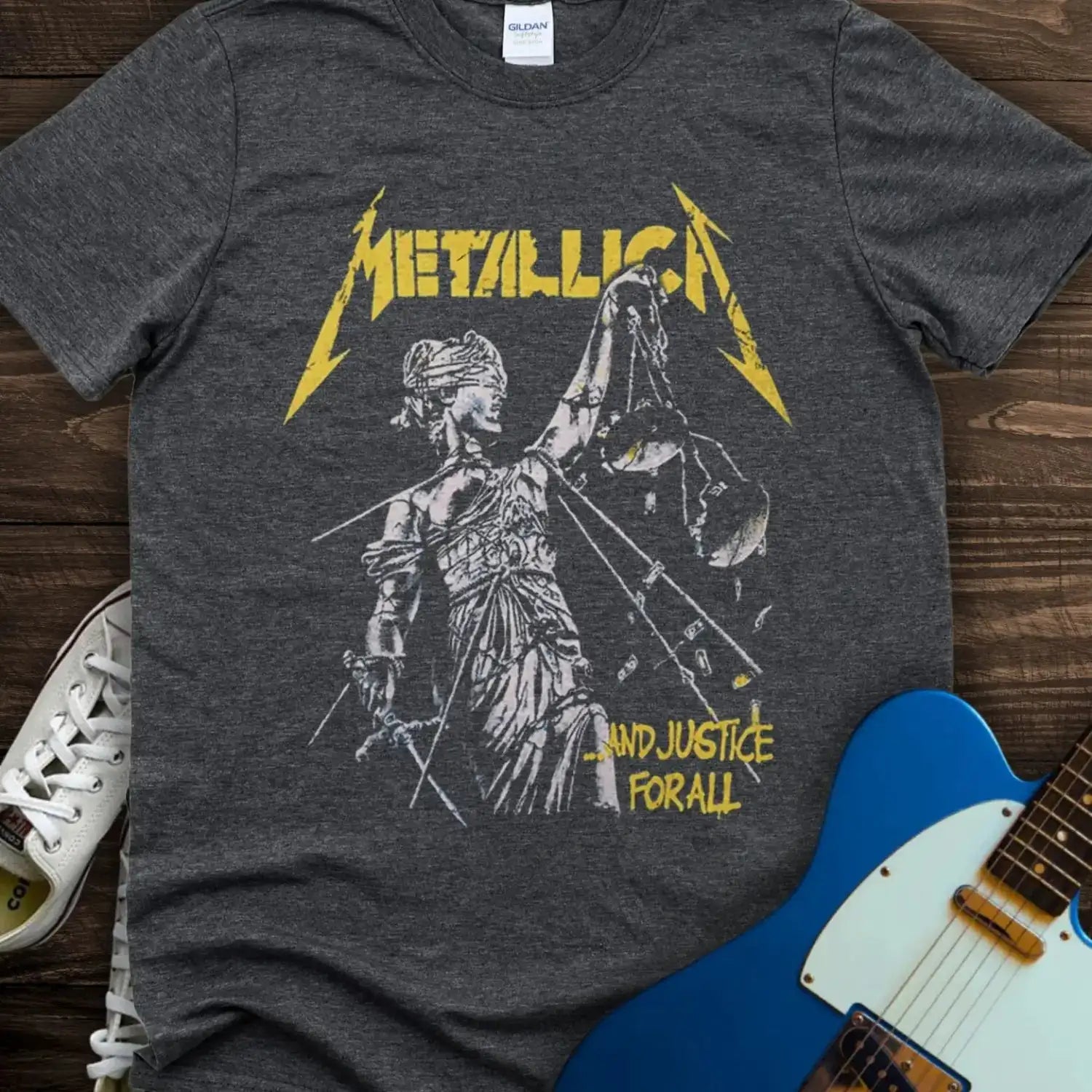 Metallica Justice For All T-shirt Dark Heather Grey