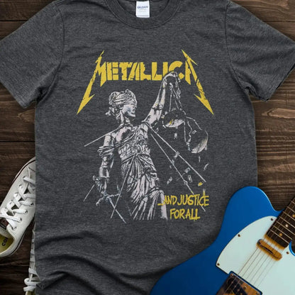 Metallica Justice For All T-shirt Dark Heather Grey
