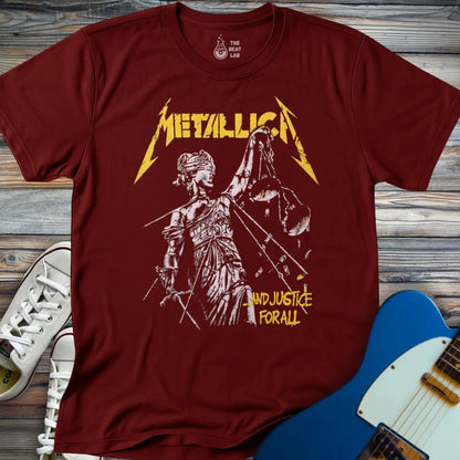 Metallica Justice For All T-shirt - Maroon / S - T-Shirt