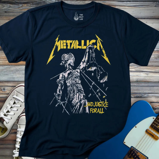Metallica Justice For All T-shirt - Navy / S - T-Shirt