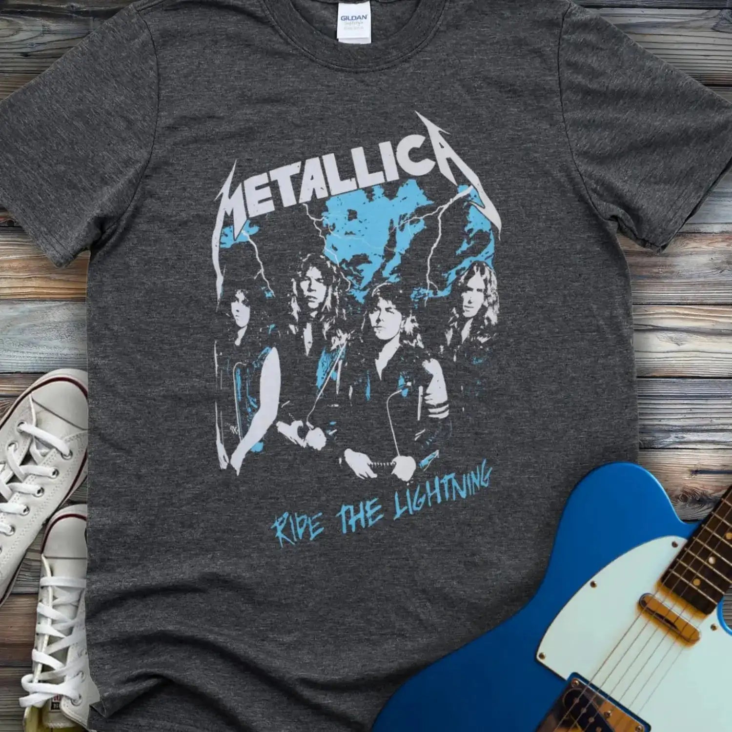 Ride the Lightning T-shirt Dark Heather Grey