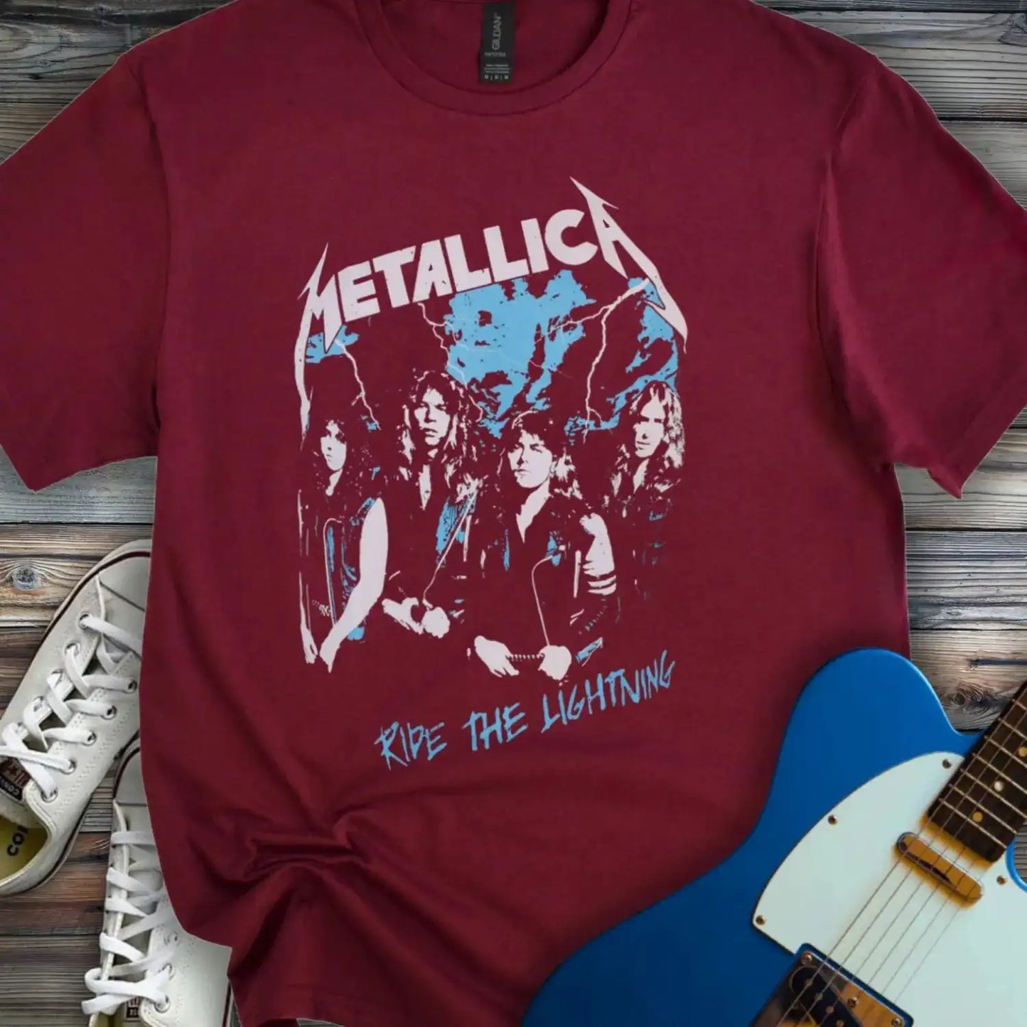 Ride the Lightning T-shirt Maroon