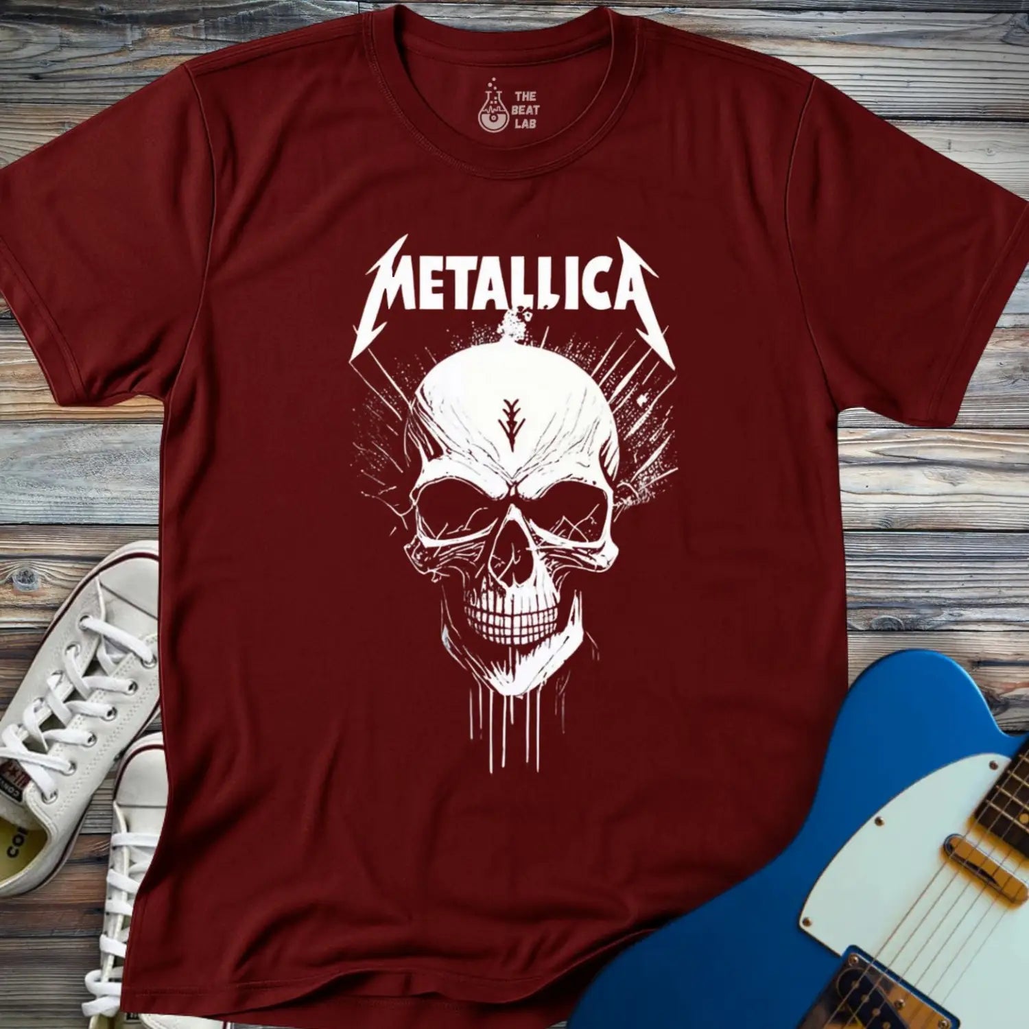 Metallica Skull T-shirt - Maroon / S - T-Shirt