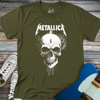 Metallica Skull T-shirt - Military Green / S - T-Shirt