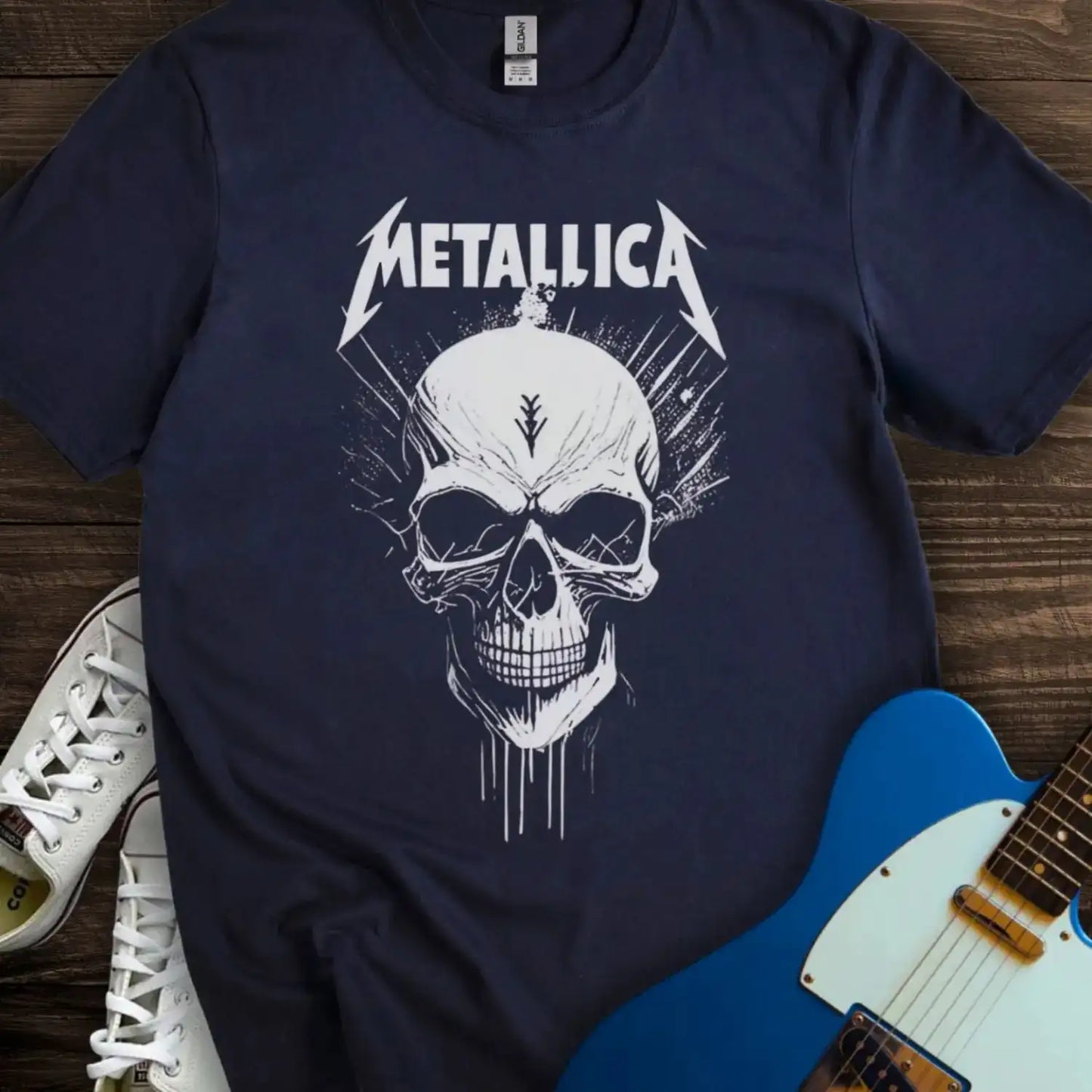 Metallica Skull T-shirt Navy