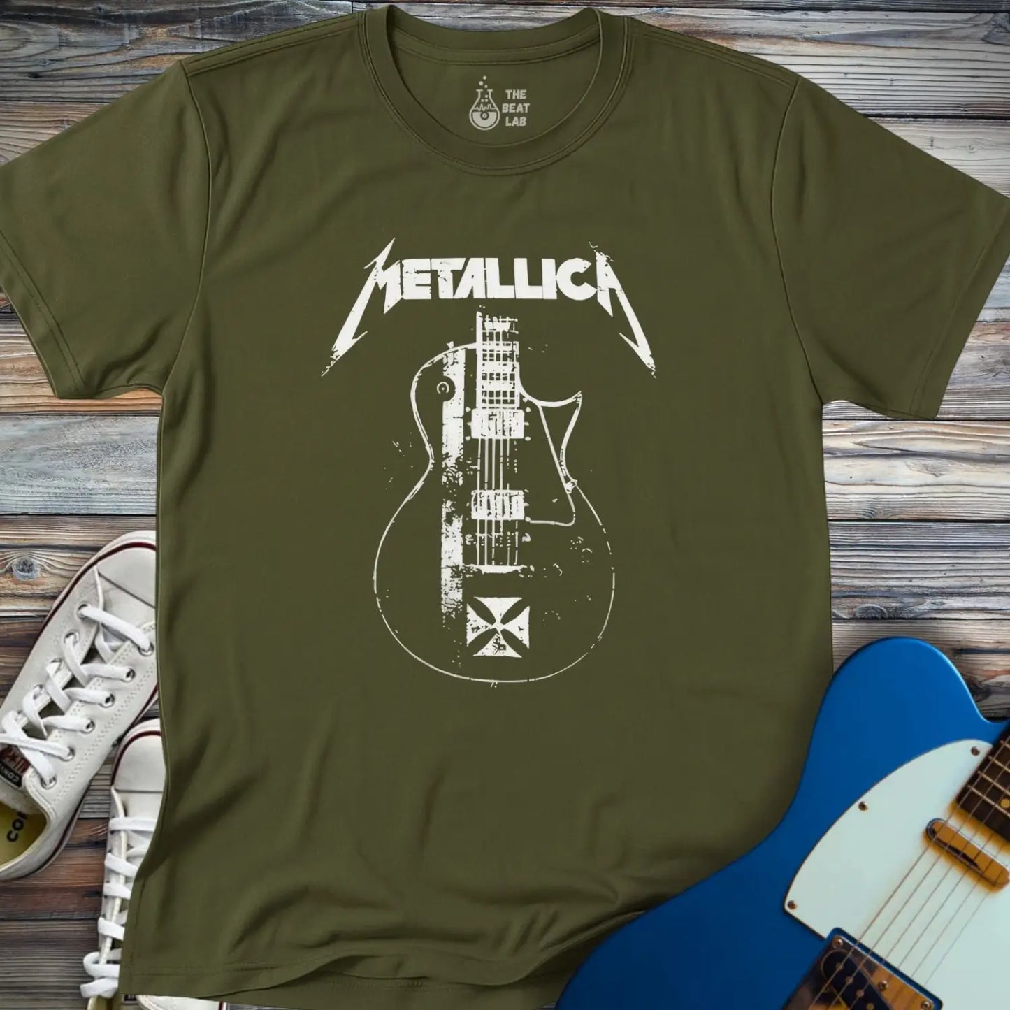 Metallica T-shirt - Military Green / S - T-Shirt