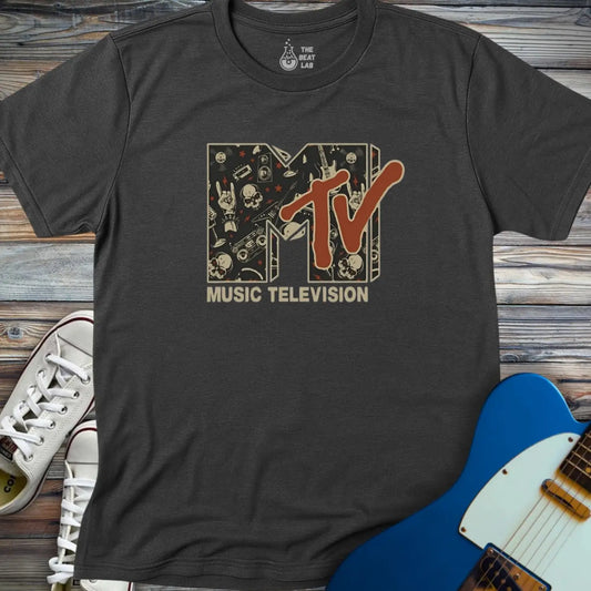 MTV Music Television T-shirt - Dark Heather Grey / S - T-Shirt