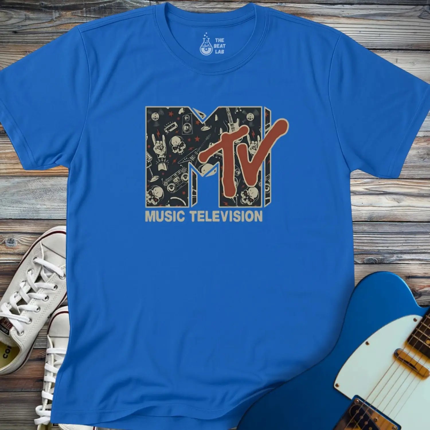 MTV Music Television T-shirt - Royal / S - T-Shirt