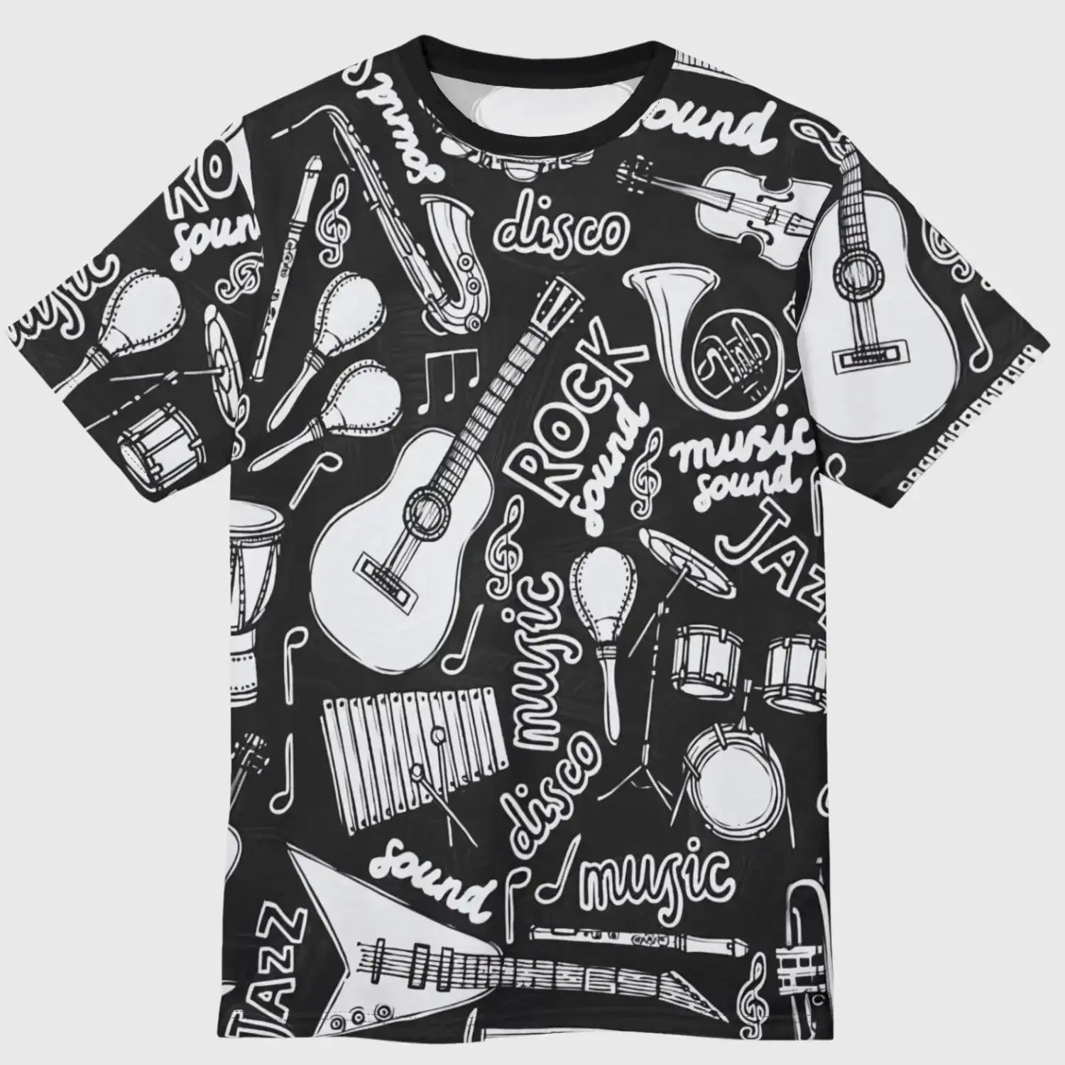 Music Instrument Collage T-Shirt