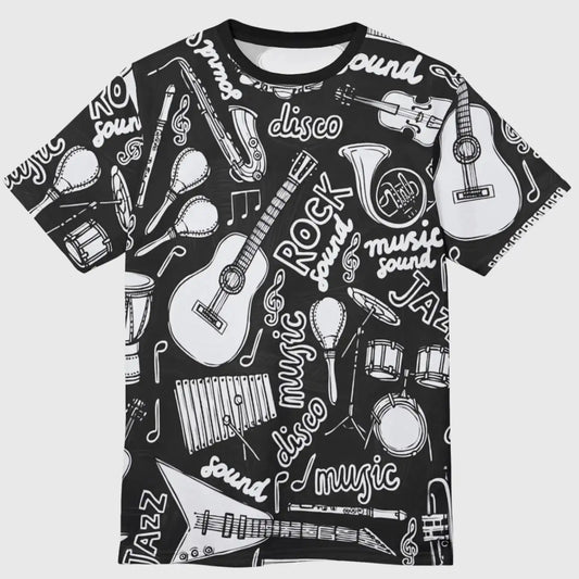 Music Instrument Collage T-Shirt