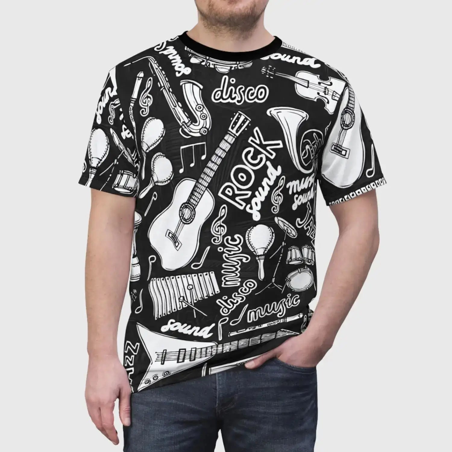 Music Instrument Collage T-Shirt