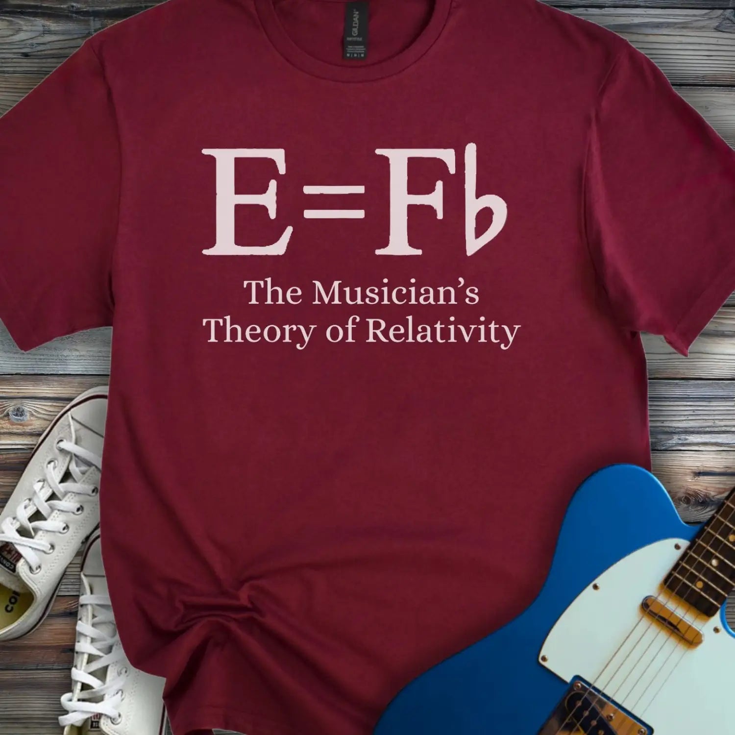 Music Theory of Relativity T-shirt - Maroon / S - T-Shirt