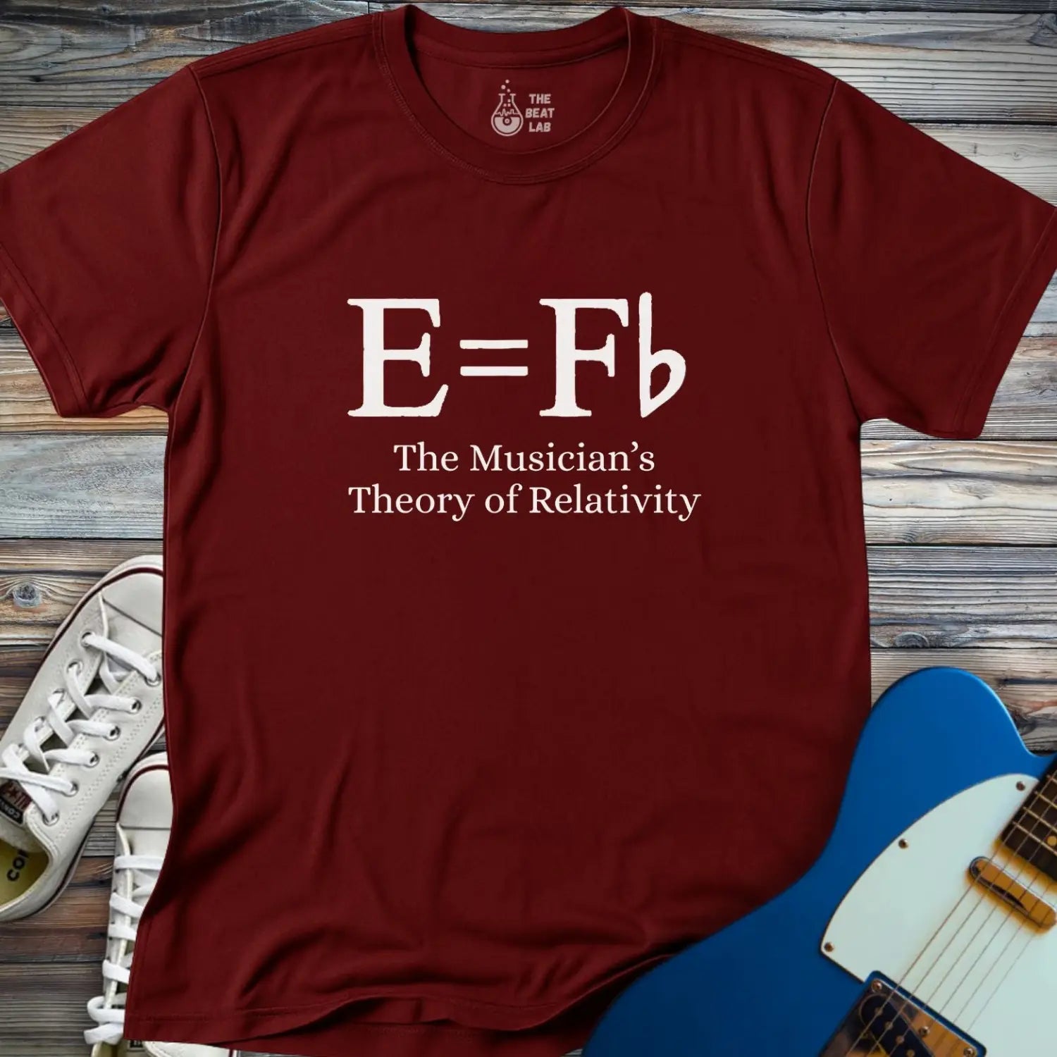 Music Theory of Relativity T-shirt - Maroon / S - T-Shirt