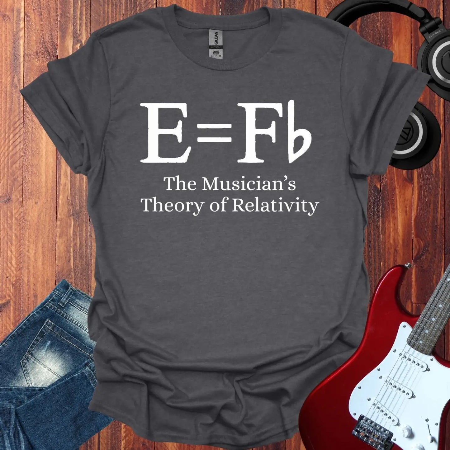 Music Theory of Relativity T-shirt Dark Heather Grey