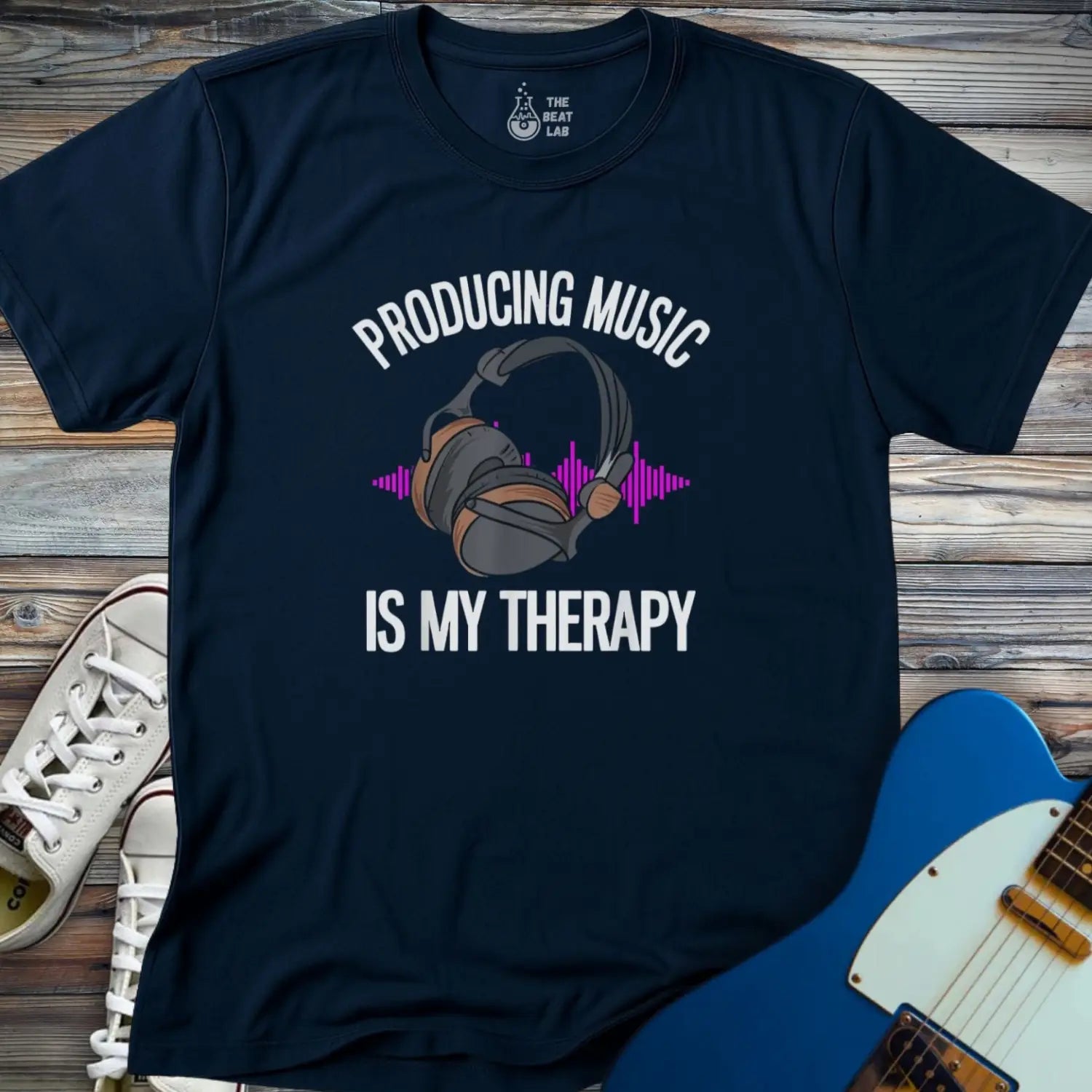 My Therapy: Making Music T-shirt - Navy / S - T-Shirt