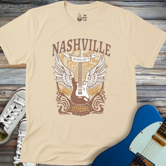 Nashville Music City (II) T-shirt - Sand / S - T-Shirt