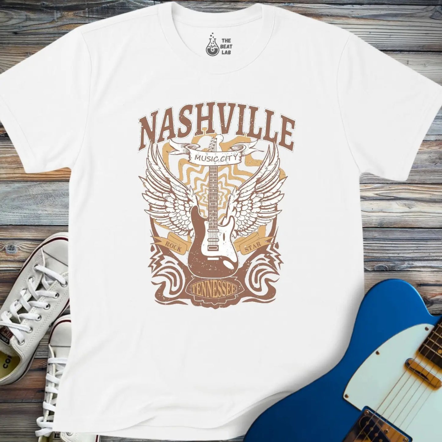 Nashville Music City (II) T-shirt - White / S - T-Shirt