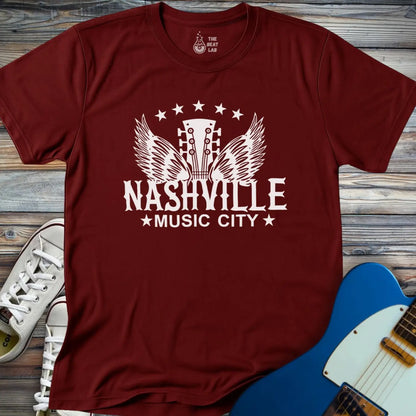 Nashville Music City (III) T-shirt - Maroon / S - T-Shirt