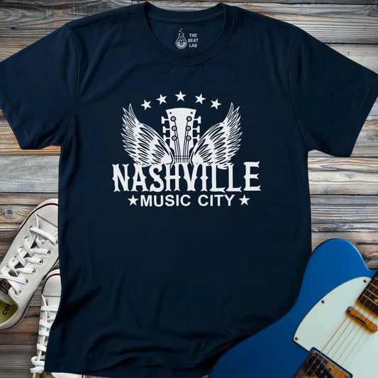 Nashville Music City (III) T-shirt - Navy / S - T-Shirt