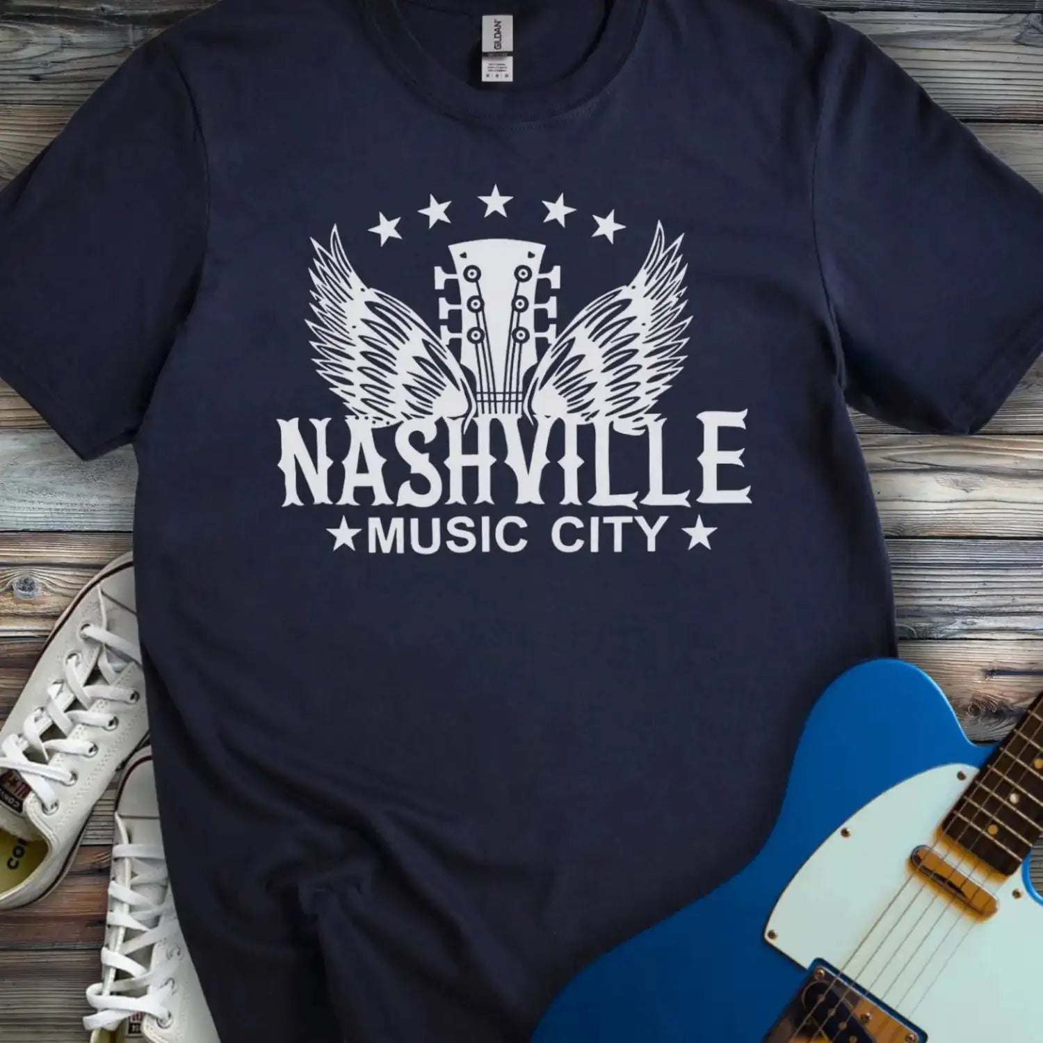 Nashville Music City (III) T-shirt Navy