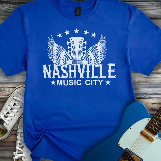 Nashville Music City (III) T-shirt Royal