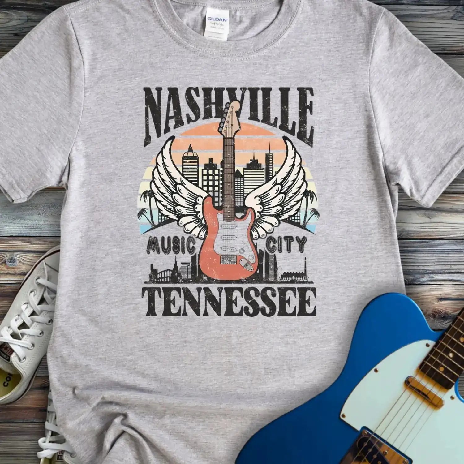 Nashville Music City (IV) T-shirt Sport Grey