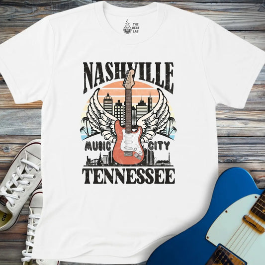 Nashville Music City (IV) T-shirt - White / S - T-Shirt
