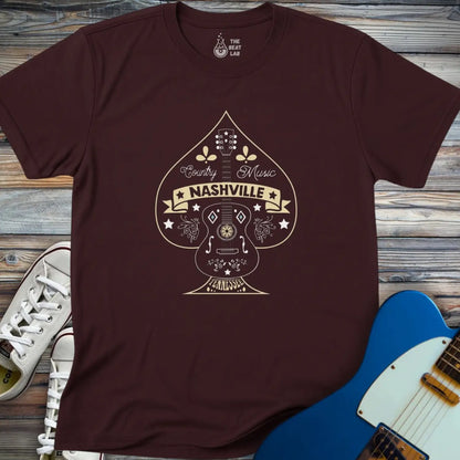 Nashville Music City (V) T-shirt - Dark Chocolate / S - T-Shirt