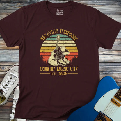 Nashville Music City (VI) T-shirt - Dark Chocolate / S - T-Shirt