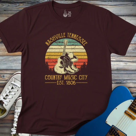 Nashville Music City (VI) T-shirt - Dark Chocolate / S - T-Shirt