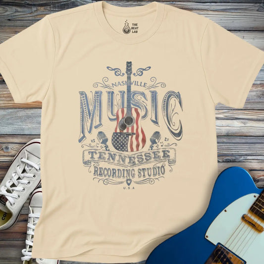 Nashville Music City (VII) T-shirt - Sand / S - T-Shirt