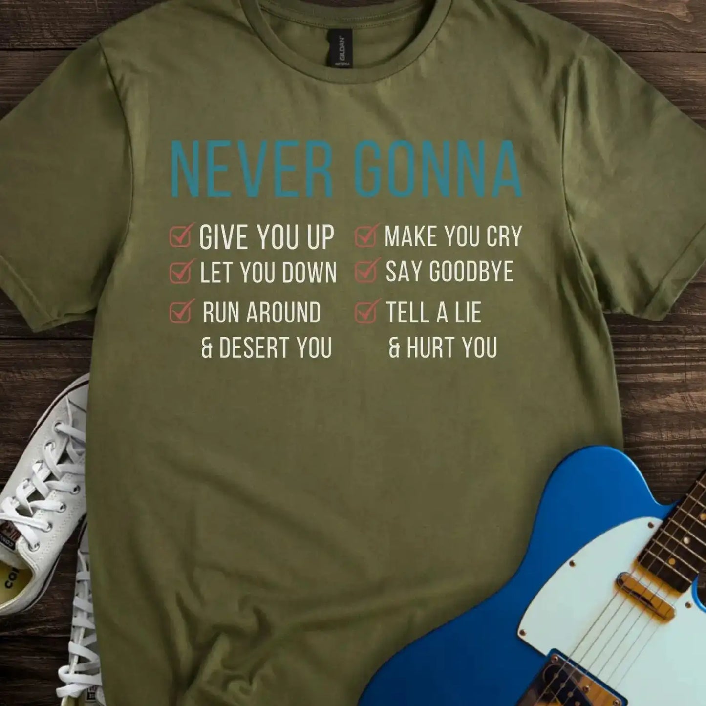 Never Gonna T-shirt Military Green