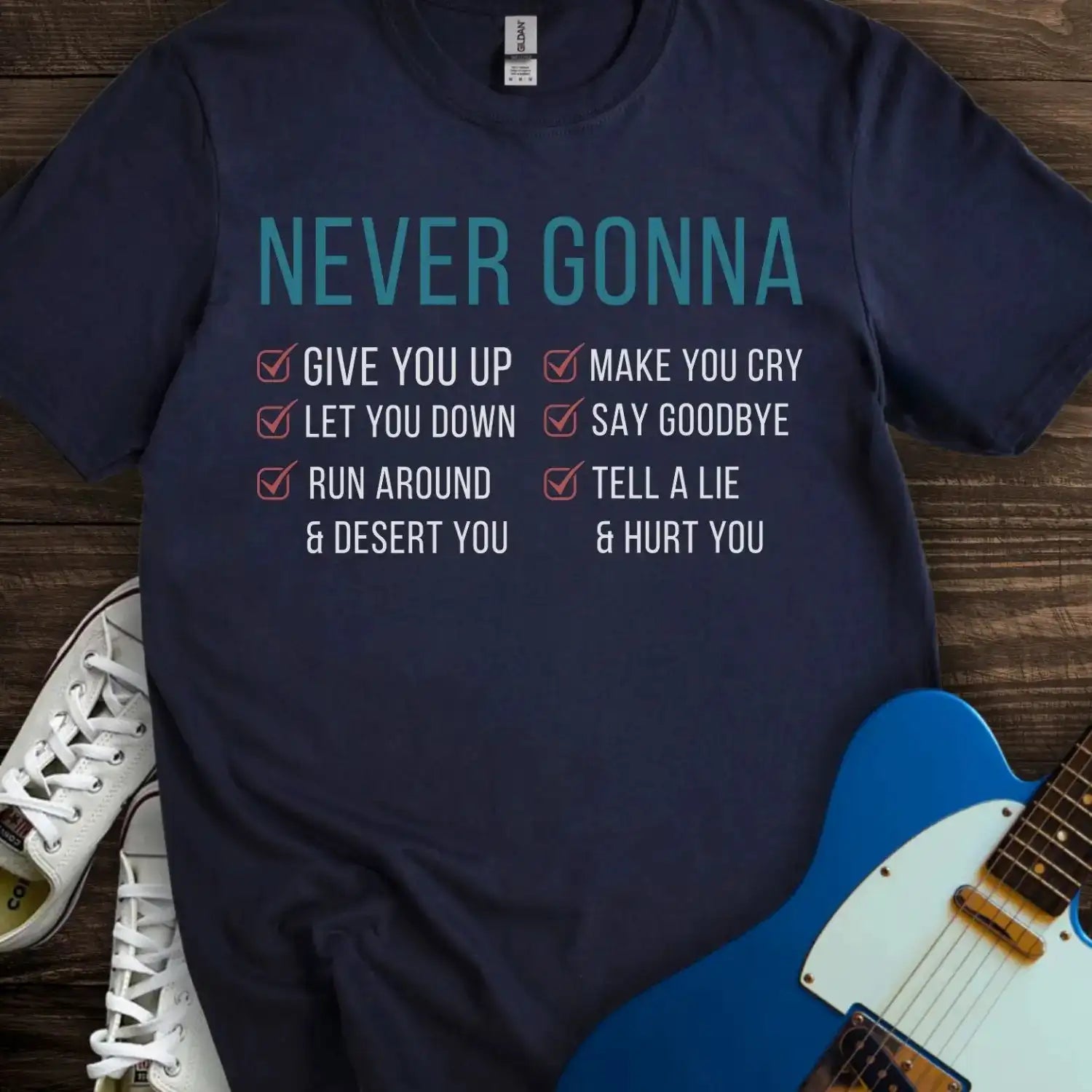 Never Gonna T-shirt Navy
