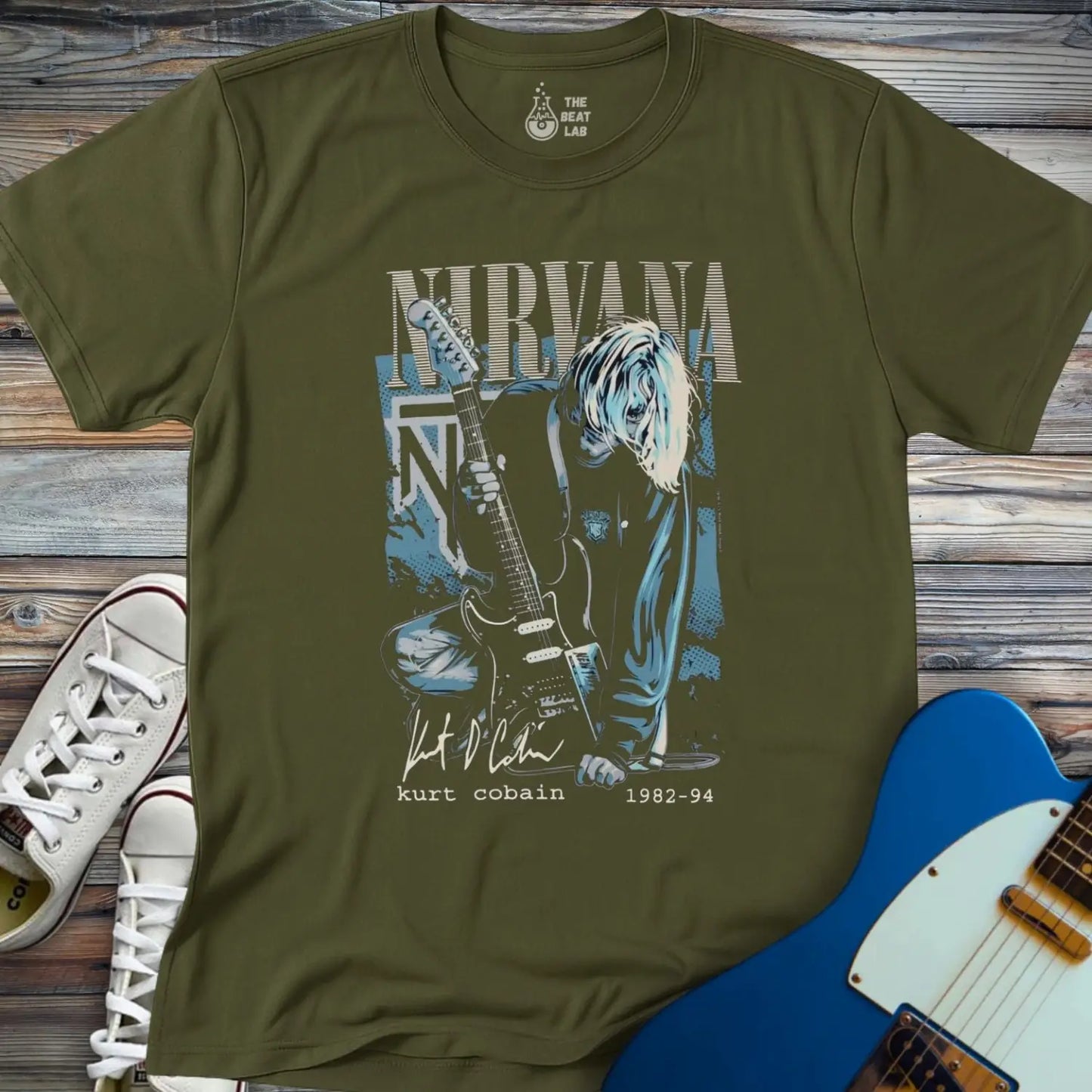 Nirvana (I) T-shirt - Military Green / S - T-Shirt