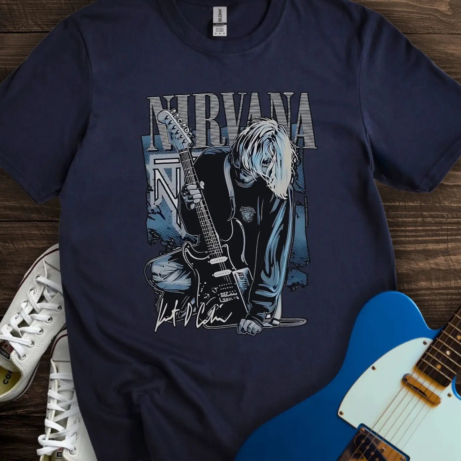 Nirvana (I) T-shirt - Navy / S - T-Shirt