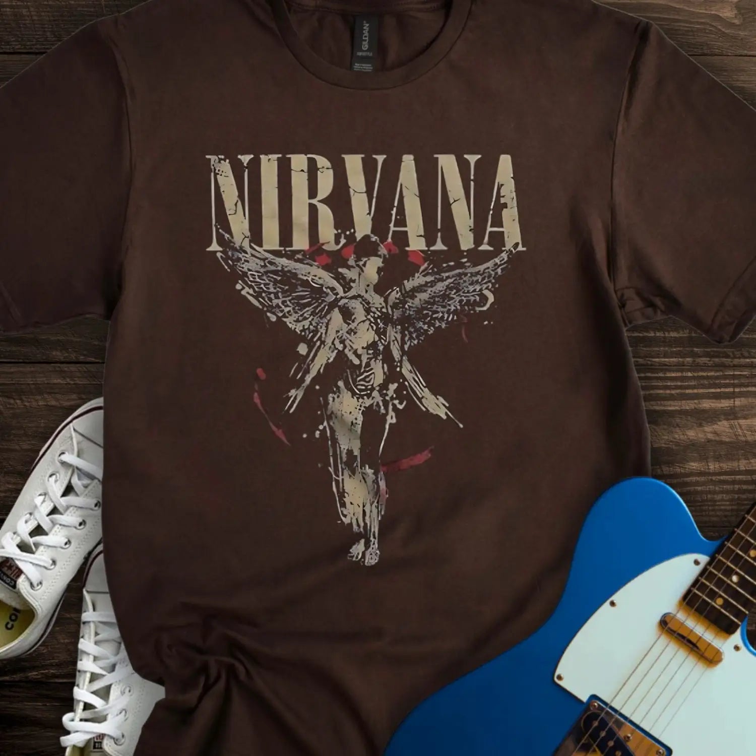 Nirvana (II) T-shirt - Dark Chocolate / S - T-Shirt