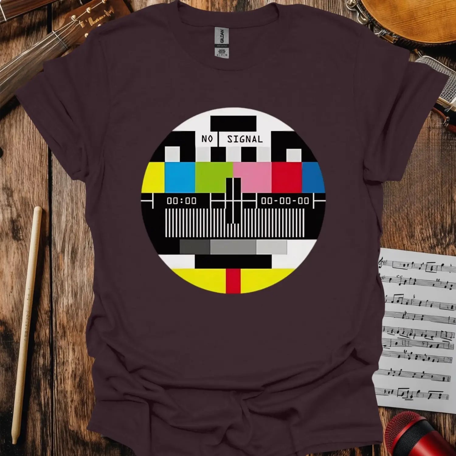 No Signal T-shirt - S / Dark Chocolate - T-Shirt